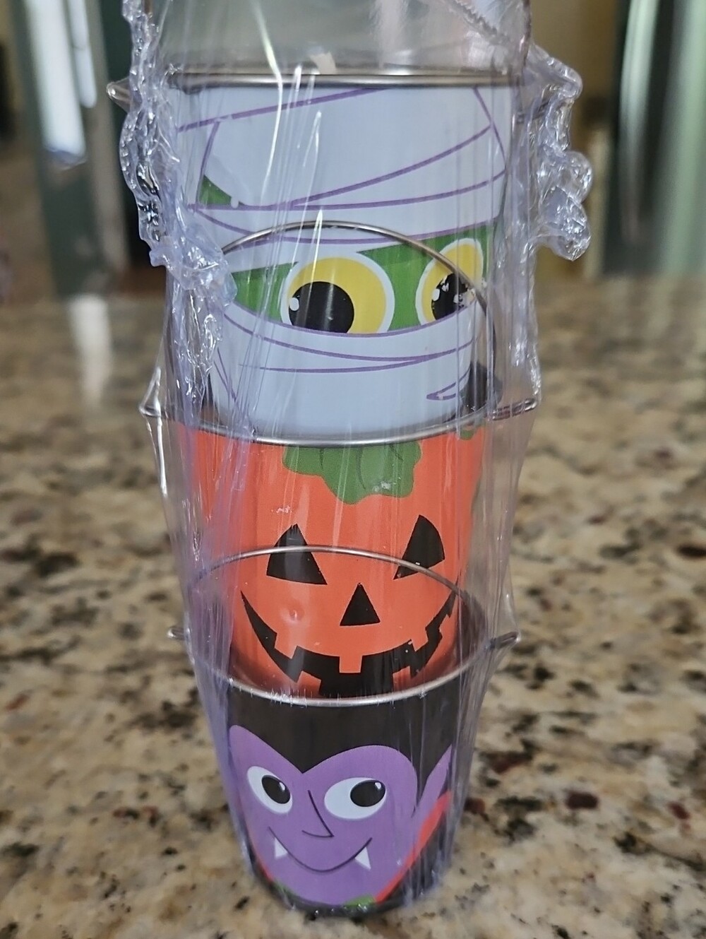 Halloween Candle Set - Mummy, Jack 'o Lantern and Vampire